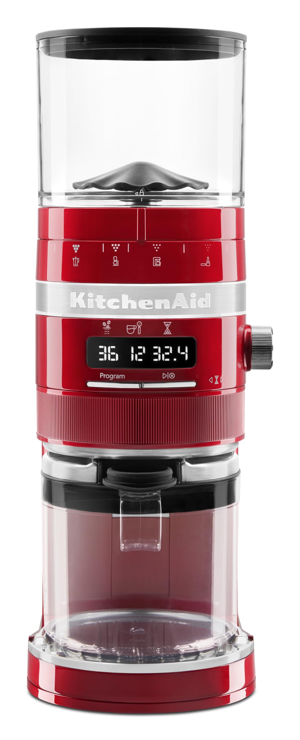 KitchenAid 5KCG8433BCA Artisan Burr Grinder, Plastic, 150 W, Candy Apple