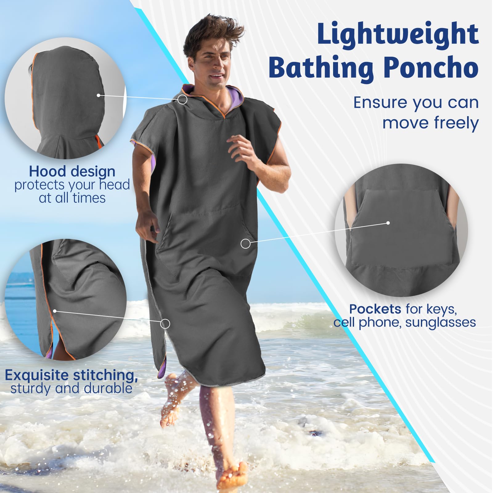Poncho de natación para Hombre y Mujer