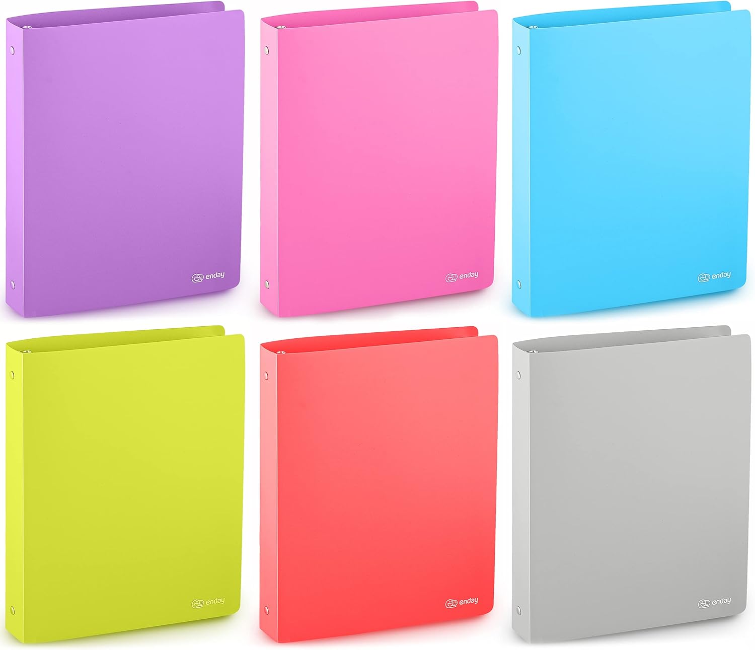 1/2" Poly 3 Ring Presentation View Binder with Pocket Allows for Quick Loading of Spine Inserts and Prevents Gapping and Mis Alignment of Rings (Pack of 6) - by Emraw