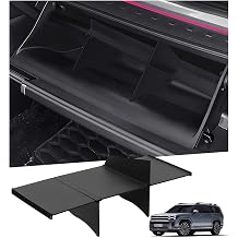 Glove Box Organizer Compatible with Hyundai Santa Fe 2027 2026 2025 2024, Interior Accessories Glove Box Compartment Insert Storage Dividers for 2024-2027 Santa Fe, Black