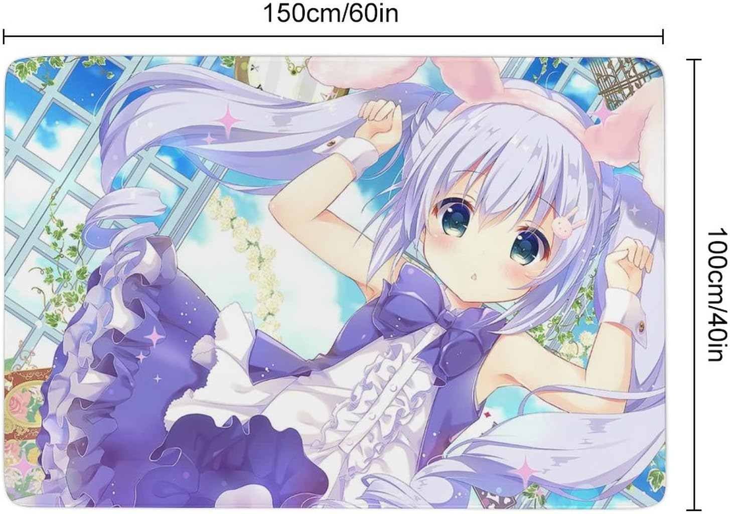 カーペット 香風智乃 ごちうさ ラグ キャラクター おしゃれ 150*100cm 滑り止め付 超高密度マイクロファイバー生地 オール