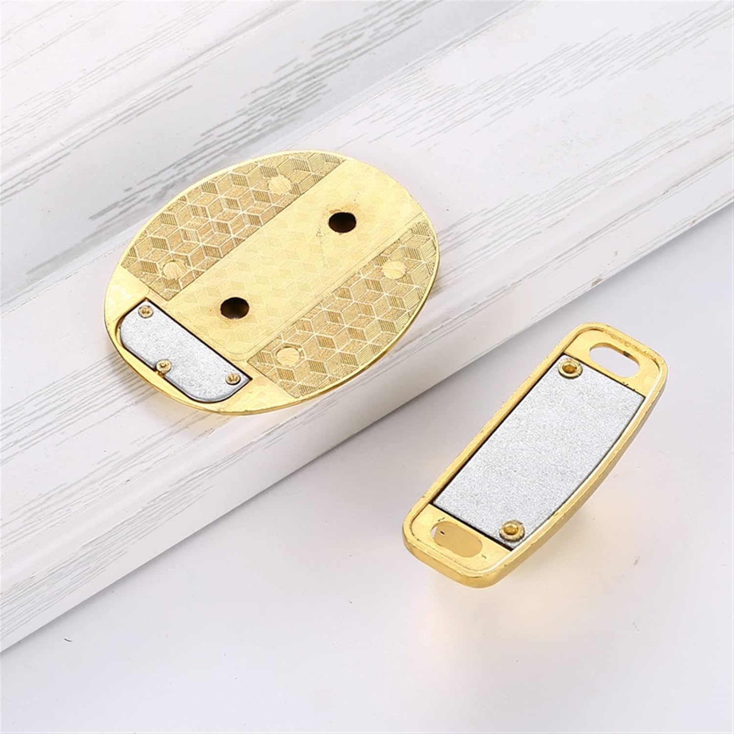 Stainless Ssteel Solid Invisible Suction Anticollision Door Stop Strong Magnetic Door Suction Touch Buckle 1Pcs (Color : Black)