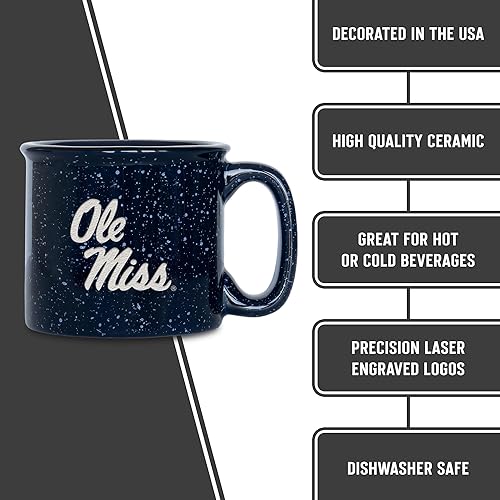 Miniatura 132 de Rico Industries NCAA Utah Utes - Taza de café personalizada de 12 onzas con logotipo grabado con láser profundo, taza de cerámica para acampar con