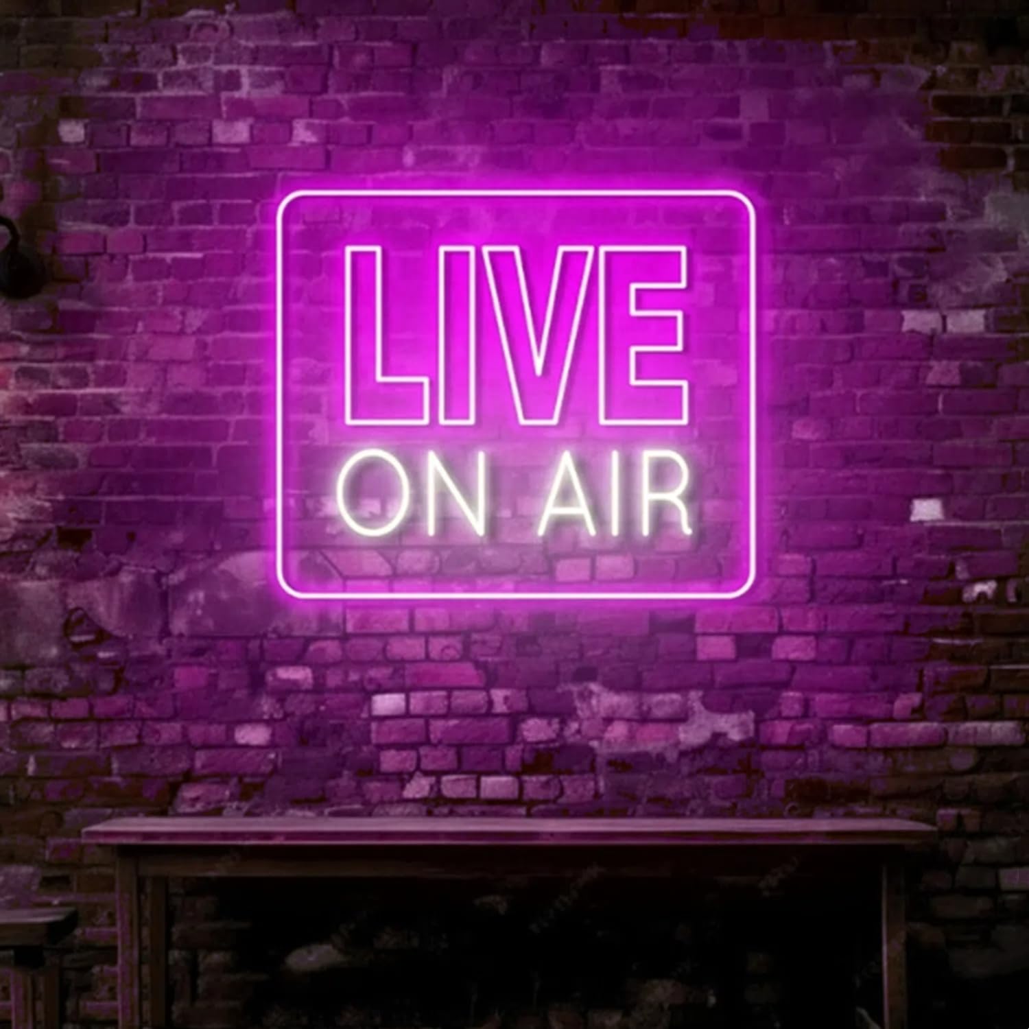 Live On Air Neon Light Sign Letters LED Recording Wall Art Lamp for Studio Bedroom Game Room Party,Live Streaming Sign for Twitch,Tiktok,YouTube Streamers/Gamers,5V USB Power