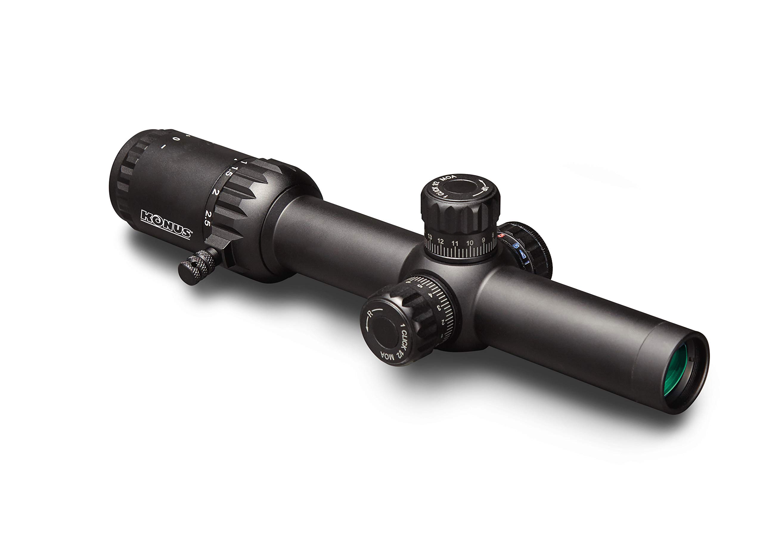 Konus 7183 1-10x24 riflescope - Engraved/Illuminated Circle/Dot Reticle - 30mm Tube - Lockable turrets