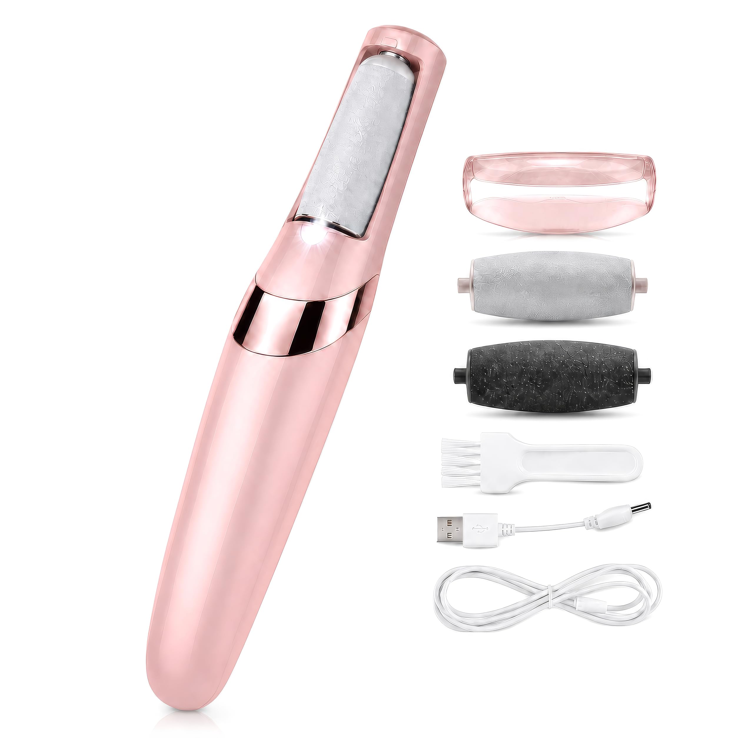 IndoTeam Electric Foot File - Rechargeable Hard Skin Remover - Waterproof Callus Remover Pad Foot Scraper - Professional Pedicure Tools Set with Storage Bag for Dry Dead Skin Cracked Heels Calluses-image-21