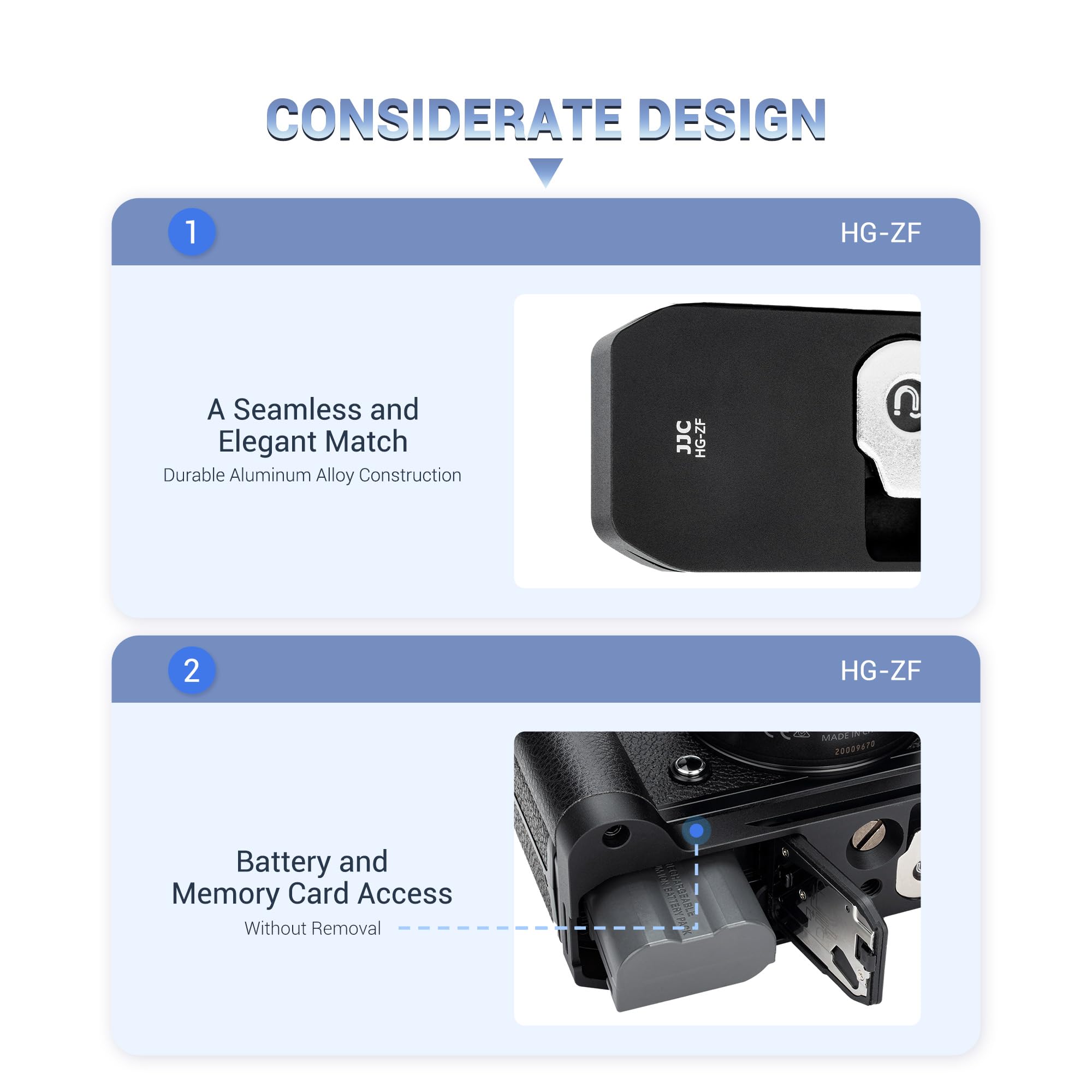 Amazon | Nikon Z fカメラ用メタルハンドグリップLブラケット Zfハンド  