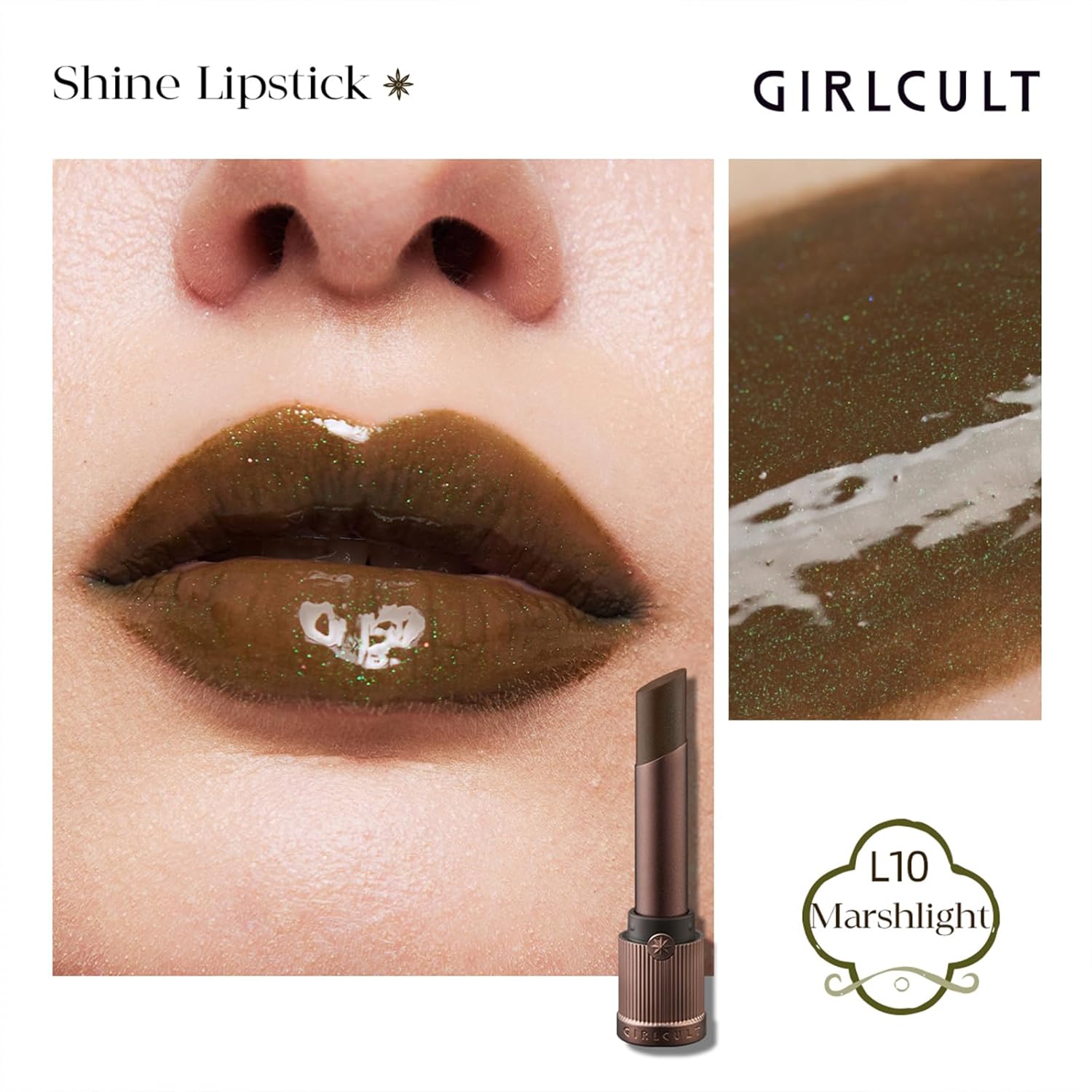GIRLCULT Hydrating Glossy Lipstick – Long Lasting Tinted Lip Balm, Non Sticky Lip Oil Balm with Glass Shine Finish for Smooth, Moisturized Lips (L10) - Image 2