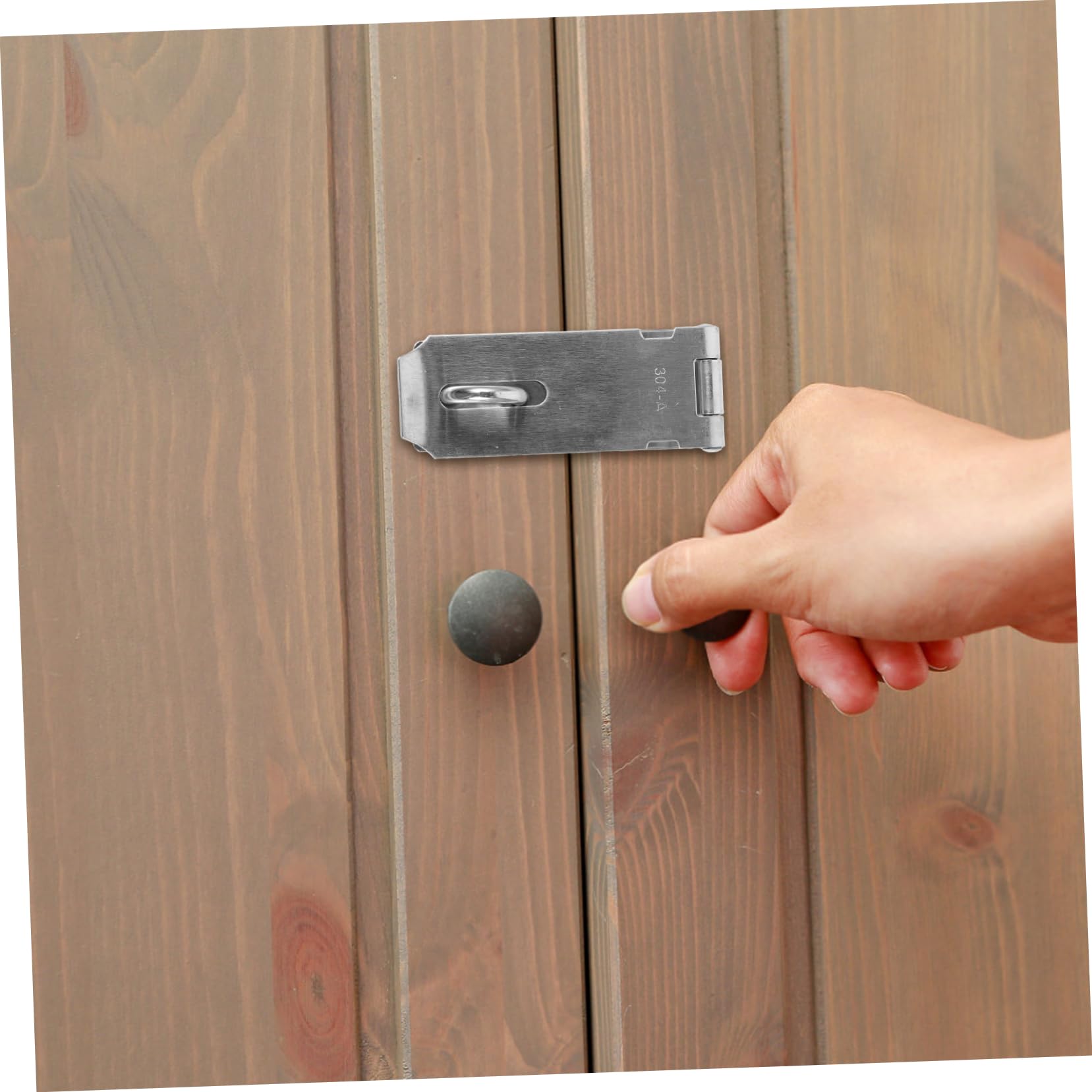 Tofficu 5 Ensembles Lot De Targettes Acier Inoxydable Avec Serrure Hasp Latch Durable Pour Portes Fenêtres Armoires Installation Facile Sécurisée 2 Pièces * 5