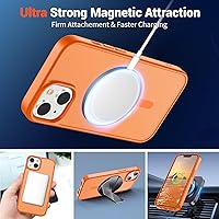 Vista 983 de SUPFINE Funda magnética para iPhone 11 con protector de pantalla (compatible con MagSafe) (protección contra caídas de grado militar), translúcida