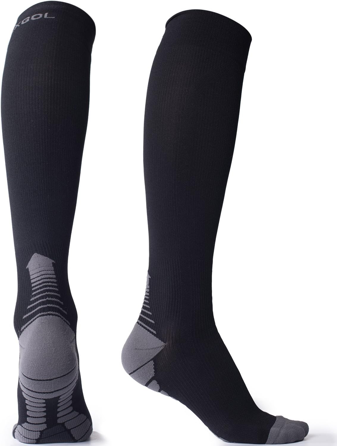 Compression Socks(20-30mmHg) for Men & Women, Circulation & Recovery for Running, Athletic Sports, Medical, Edema, Varicose Venins, Flight Travel, Nursing, Pregnancy (1 Pair)