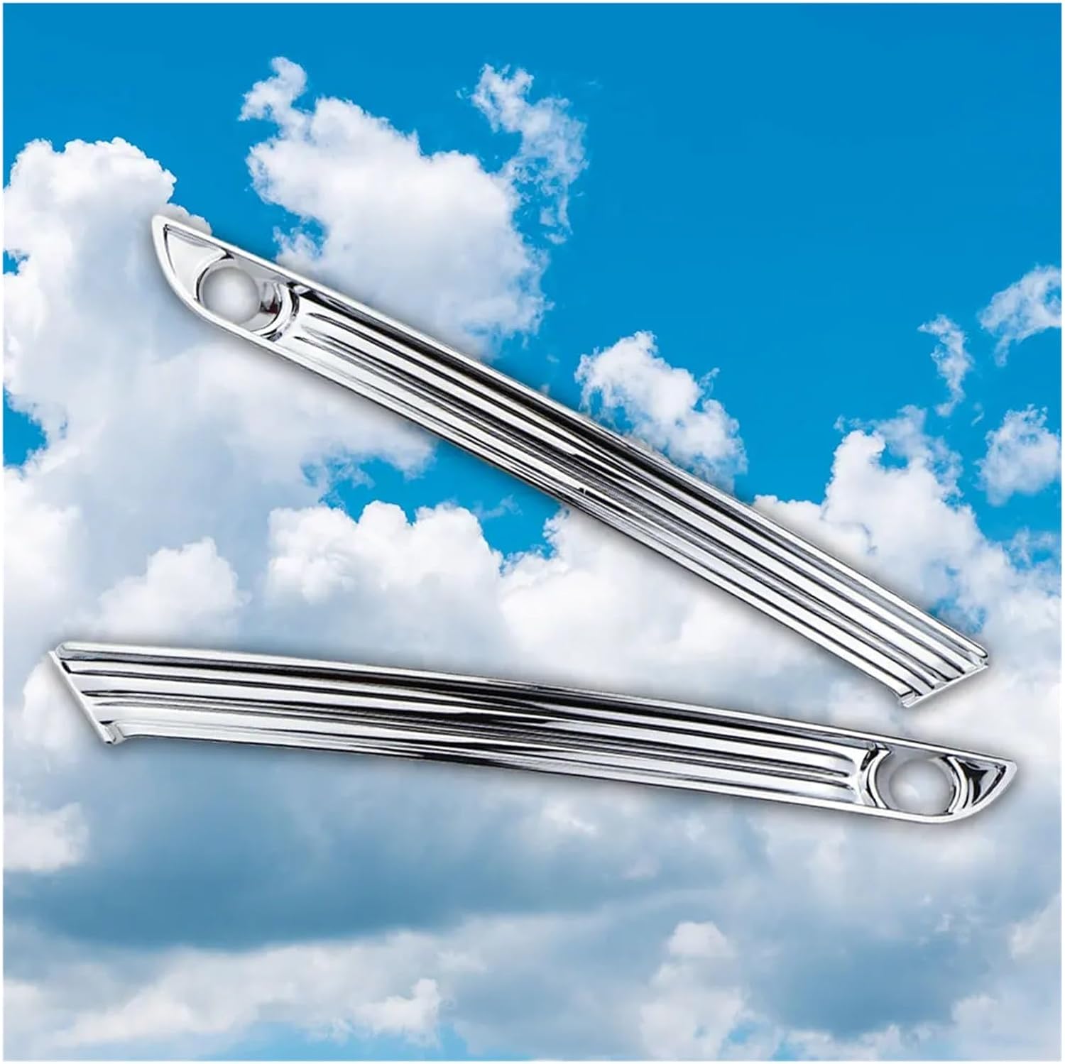 Compatible With Mazda CX5 CX-5 2017 2018 ABS Chrome Front Fog Light Lamp Eyebrow Bumper Eyelid Cover Trim Bezel Garnish Moulding Accessories