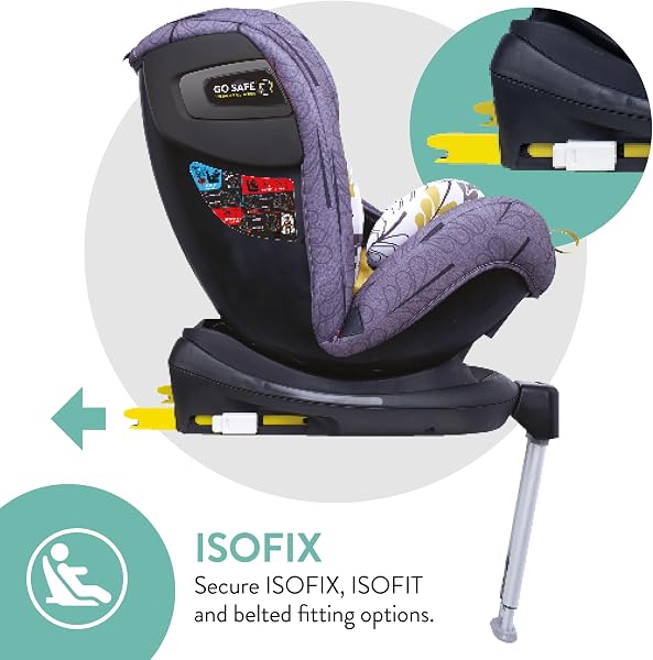 Cosatto All in All Rotate 360° Swivel Spin Car Seat - Group 0+123, 0-36 kg, 0-12years, ISOFIX, ERF, Anti-Escape (Fika Forest) - 5