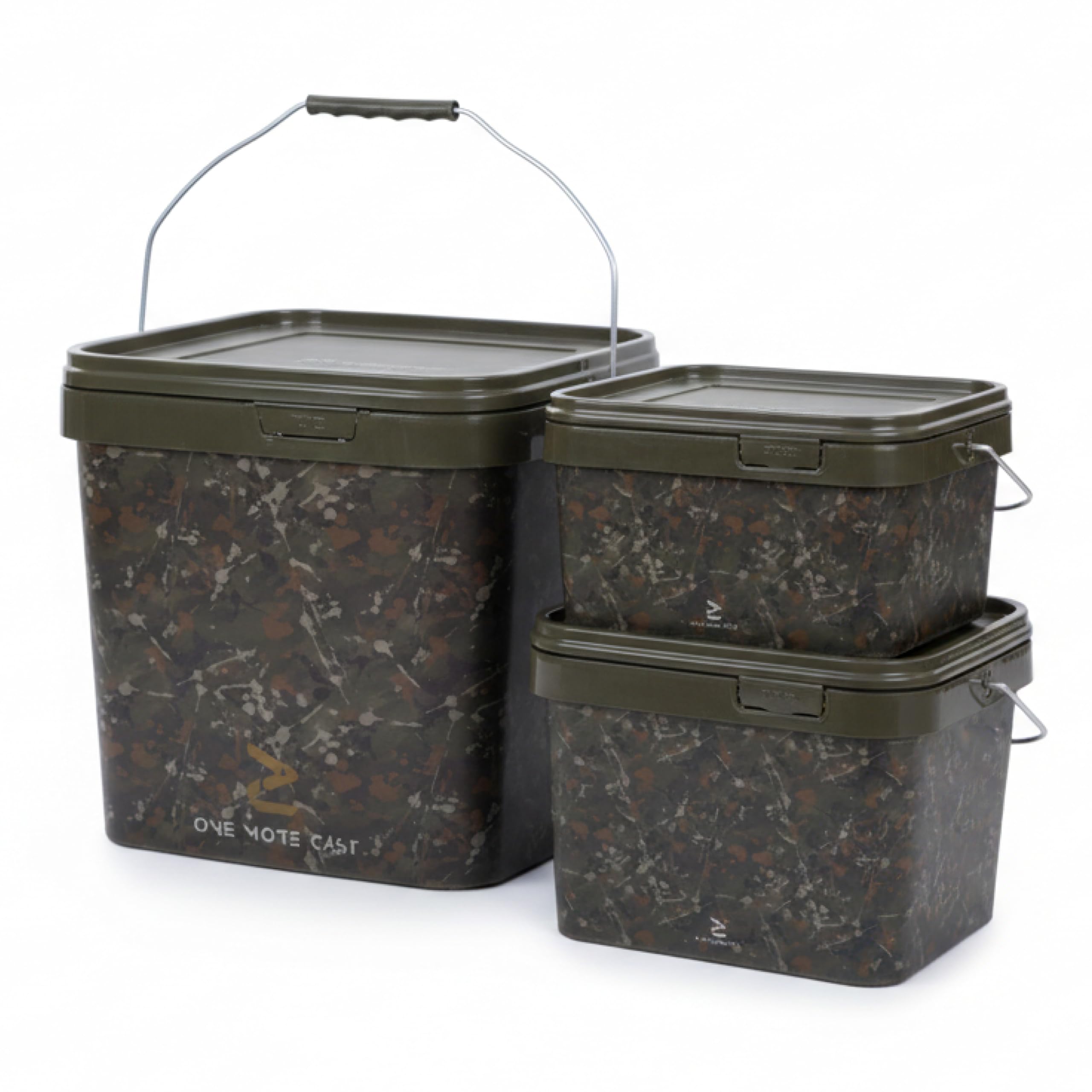 Signature Splash Camo Bait Bucket (5L, 10L & 17L) – Durable Carp Fishing Storage Bucket for Pellets, Boilies, Groundbait, PVA Bags & Tackle