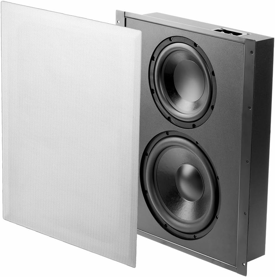 OSD Audio 10" in Wall Subwoofer 200W Easy Install, Paintable Grill IWS10