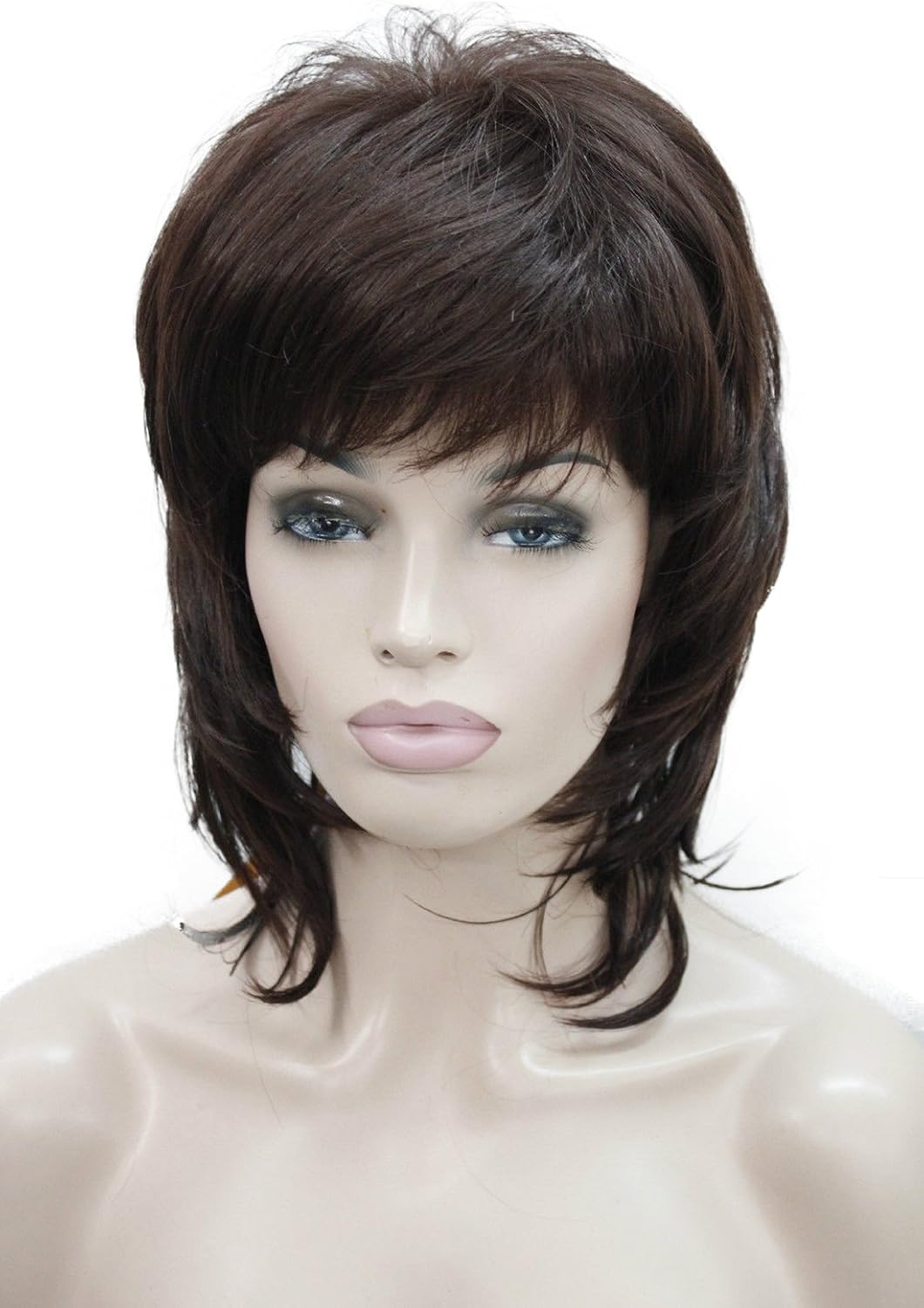 Lydell Short Shaggy Layered Classic Cap Full Synthetic Women's Wigs (33 Dark Auburn), #33