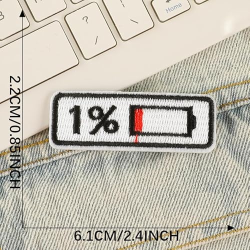 NOIAFZY Emblema tático bordado com logotipo de carga 99% 4 peças com 1% de design de bateria para ja