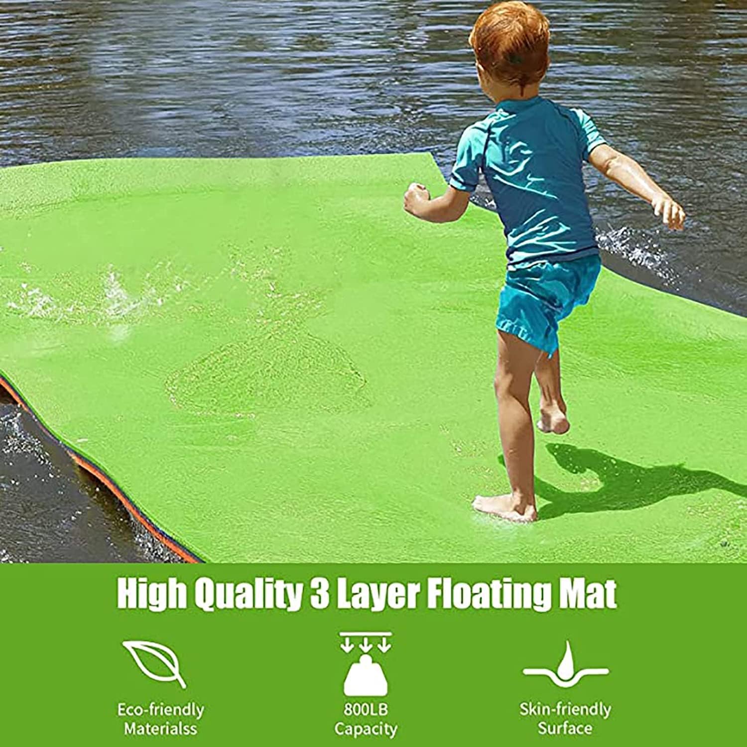Schwimmende Wassermatte für See, reißfestes XPE-Schaumstoff-Pad für Kinder und Erwachsene, langlebige Wasser-Schwimmmatte für Pool, Strand und Outdoor-Spaß, perfekt für Entspannung und Spielen