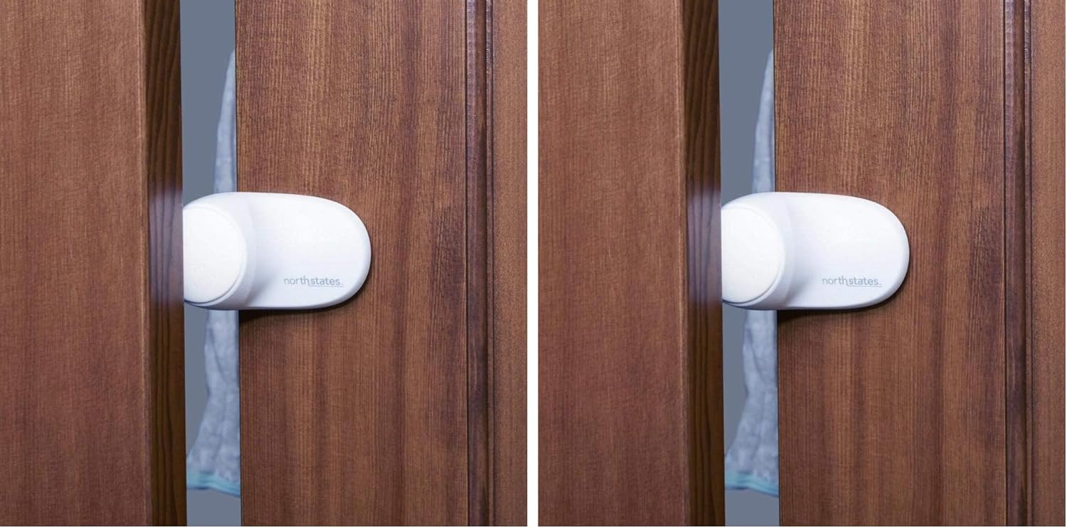 Toddleroo by North States - Rotating Door Stopper for Baby Proofing: Child Proof Door Stopper - White (Pack of 6)