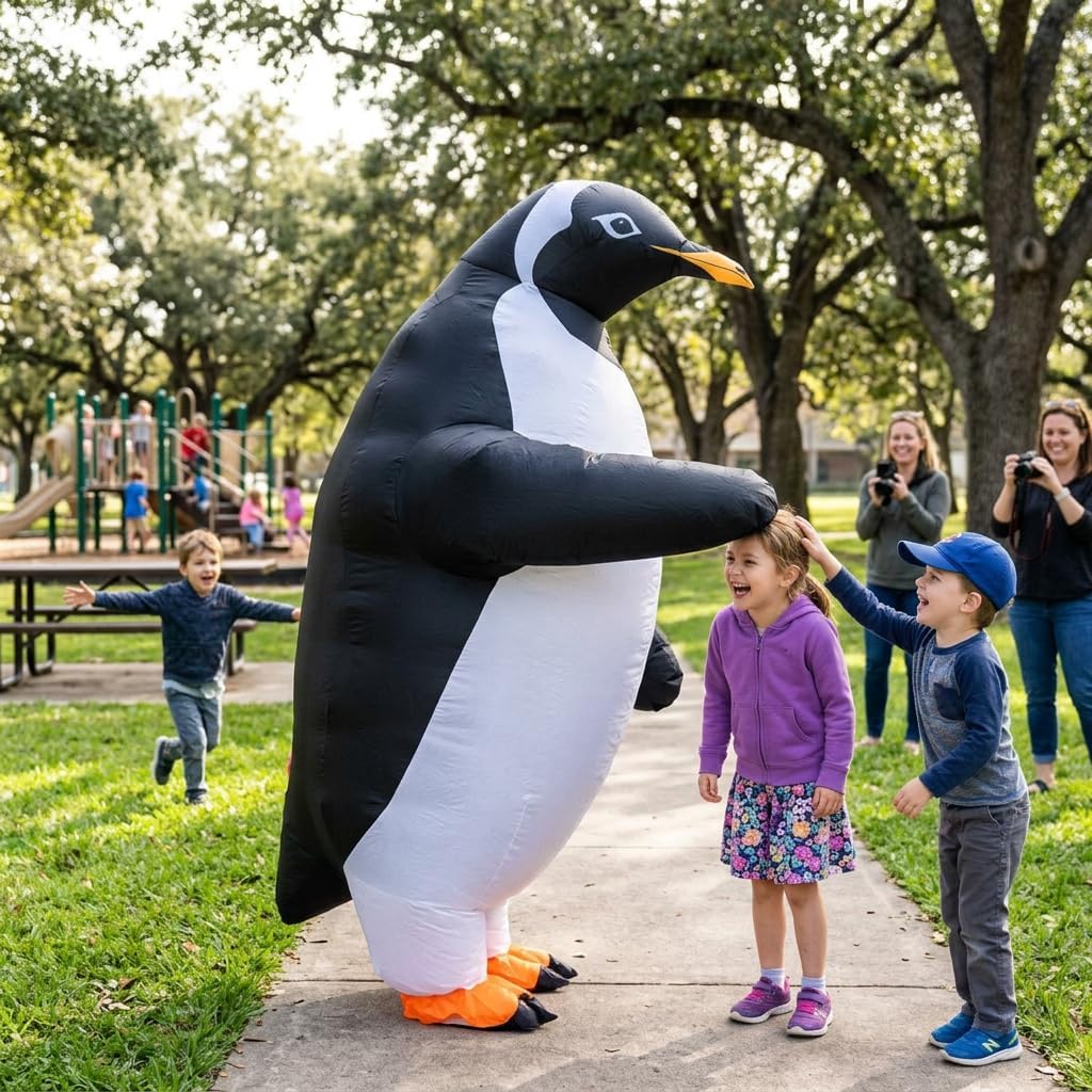 Inflatable Penguin Costume for Adults, One Size