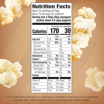 Orville Redenbachers Microwave Popcorn, Naturals Simply Salted Popcorn, 3g Fiber Per Serving, 3.3 oz., 6-Count