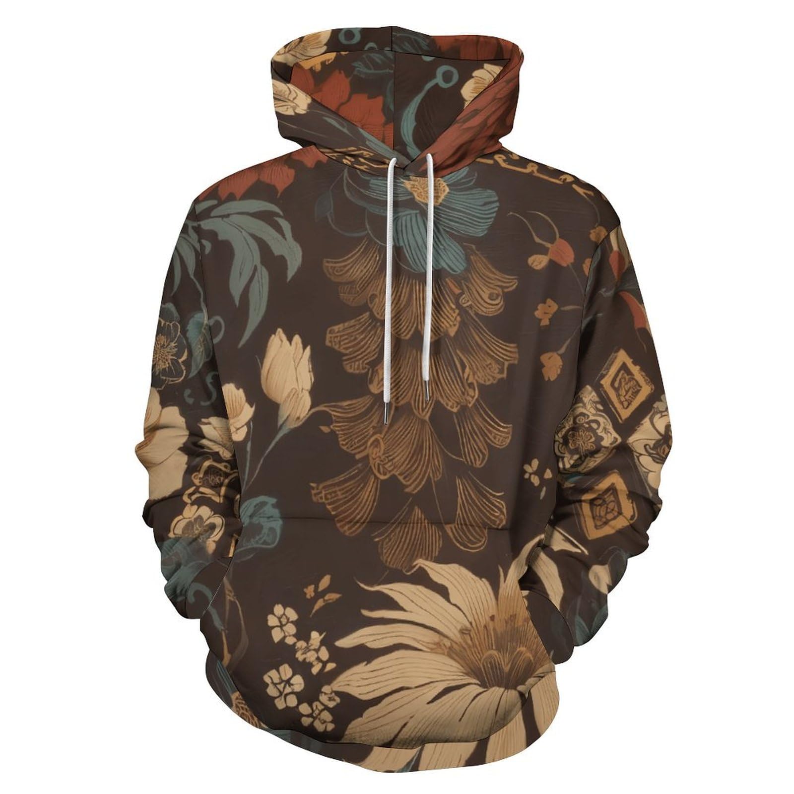 Amazon.co.jp: パーカー ボタニカル柄 花柄 スウェット 長袖 プル