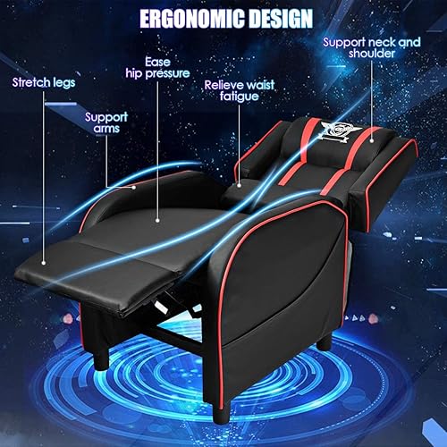 Miniatura 6 de DORTALA Silla de masaje para adultos, sofá reclinable ajustable con reposapiés y función de masaje, reclinable ajustable para sala de estar, asiento