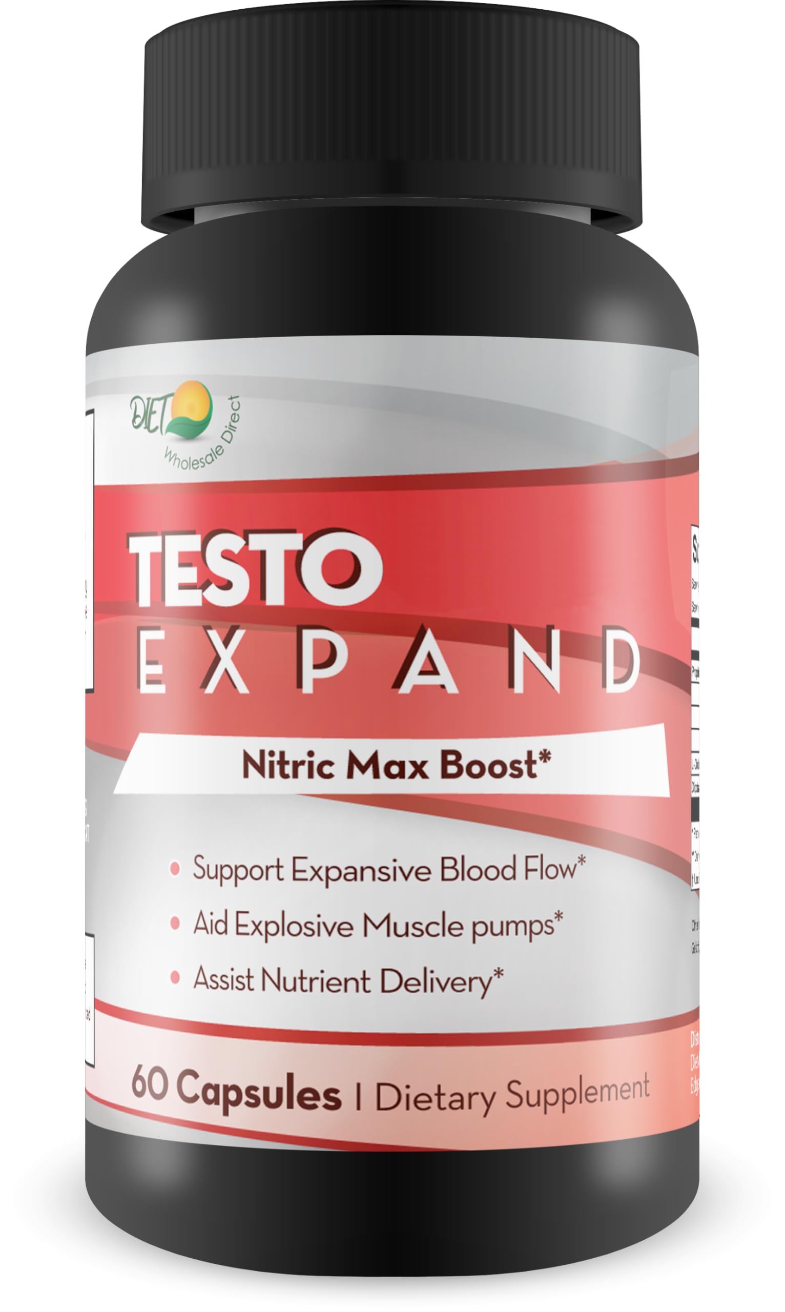 TestoUltra Expand - Nitric Max Boost - Explosive Blood Flow & Muscle Building Support - Increase Circulation - Increase Nutrient Delivery - Explosive Muscle Pumps - Pre Workout Nitric Oxide Booster