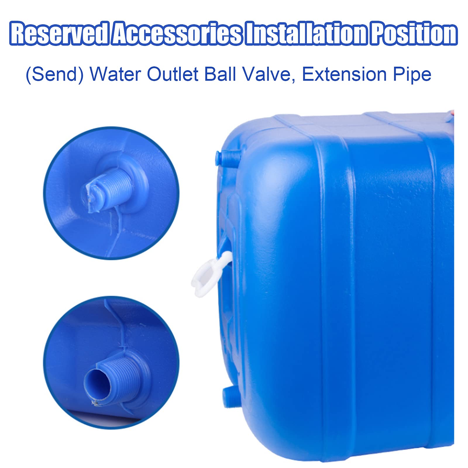 Tanica per Acqua 25L/45L/75L/110L/155L/200L Viaggio All'aperto Serbatoio di Acqua，Blu Secchi in Plastica per Alimenti，Acqua Potabile Auto Secchiello，Contenitore per Acqua Portatile(Size:110L)