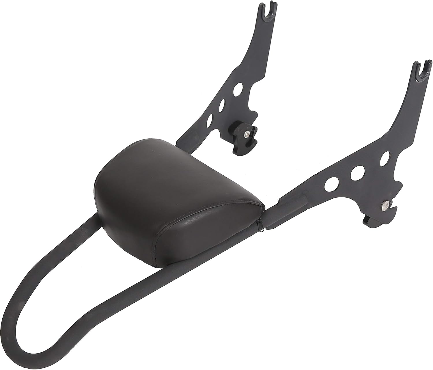 7BLACKSMITHS Passenger Backrest Pad Sissy Bar Cushion Fit for 2004&up Harley Sportster XL XLH 883 1200 Black Detachable