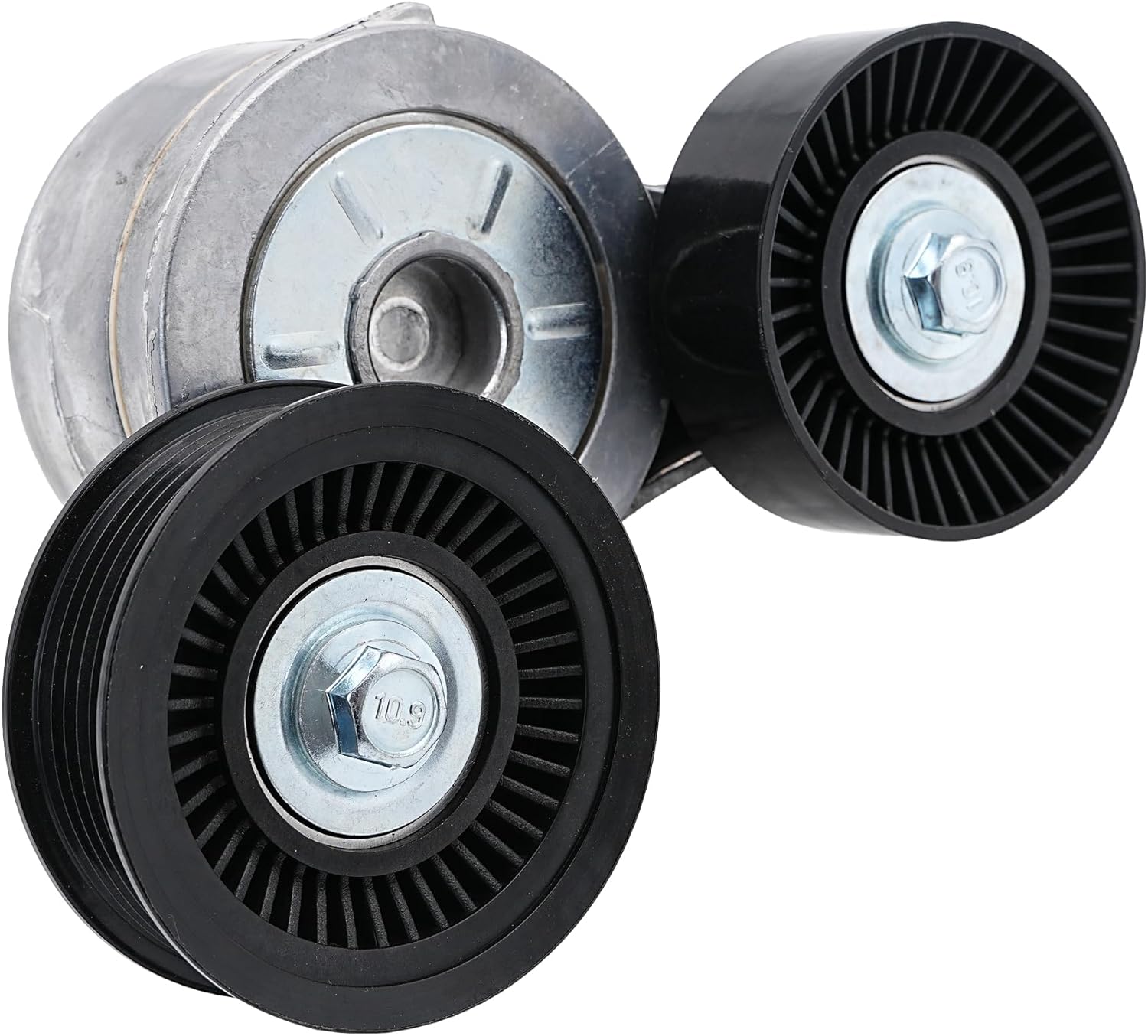 Belt Tensioner Assembly with Pulley Compatible for Ram 1500 & Jeep Commander, 2005-2009 Grand Cherokee, Mitsubishi Raider & Chrysler Aspen, Dodge Dakota 2000-2010, Replace# 53030958AC