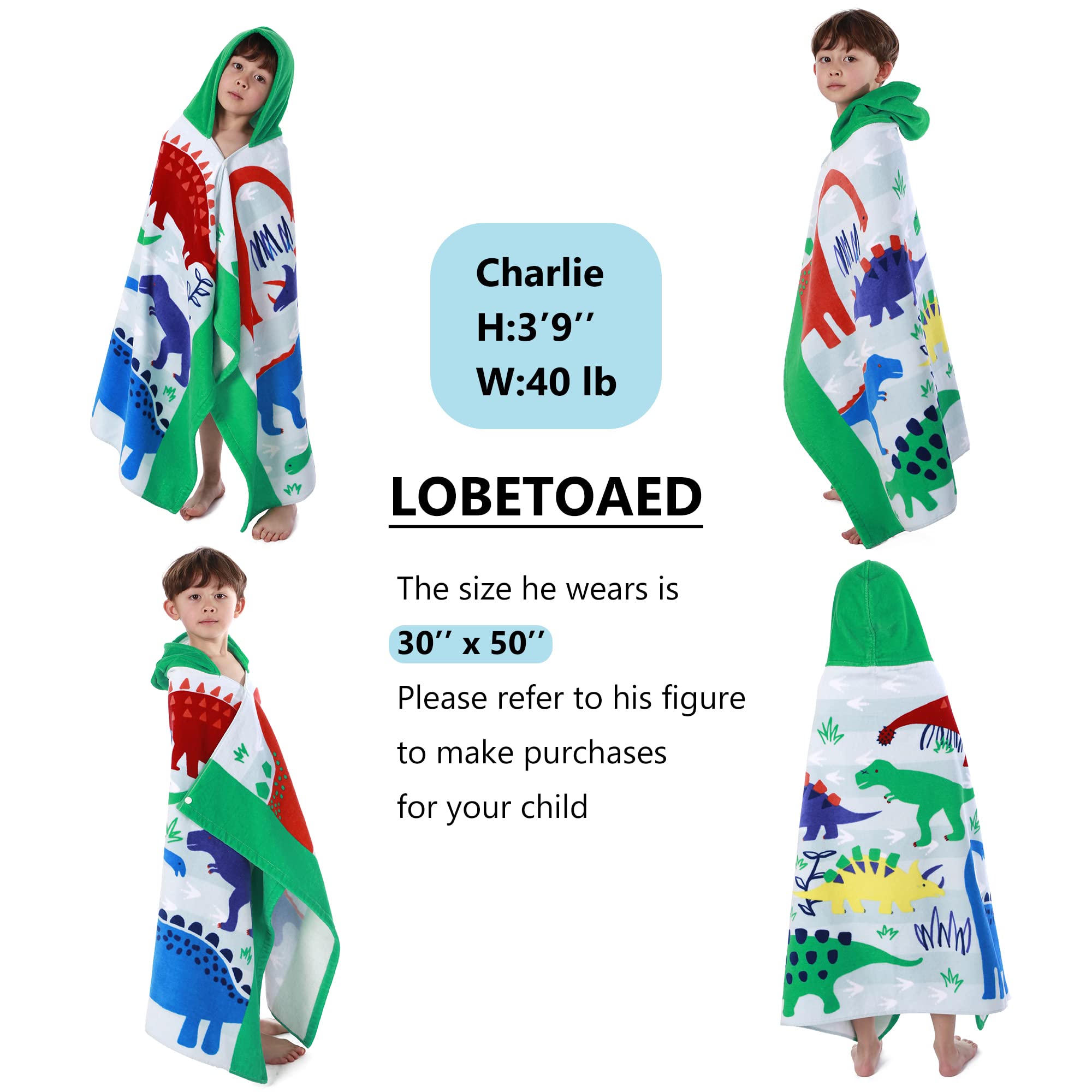 Boys Hooded Beach Towel With Rugby Theme - 30x50 Inch Quick Dry Bath Towel For Kids 4-8, Pool & Beach Wrap - View #7