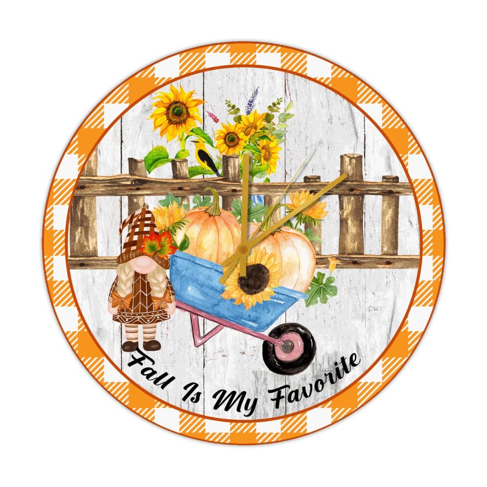 Horloge en bois Fall Is My Favorite Truck pour décoration cuisine