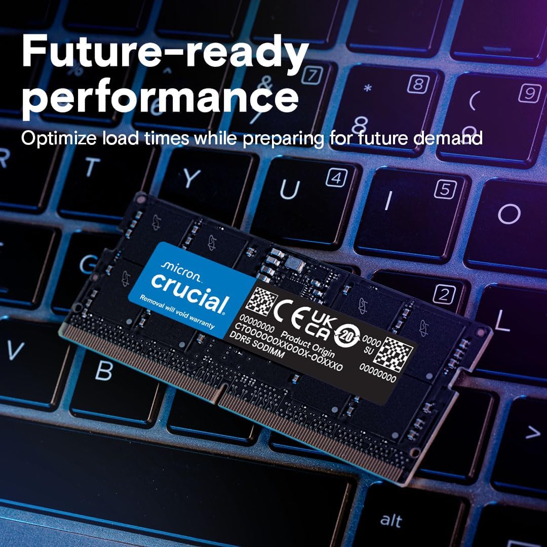 Crucial DDR5 RAM 8GB 4800MHz SODIMM, Laptop Computer Memory, Mini PC, CL40 - CT8G48C40S5 — view 4
