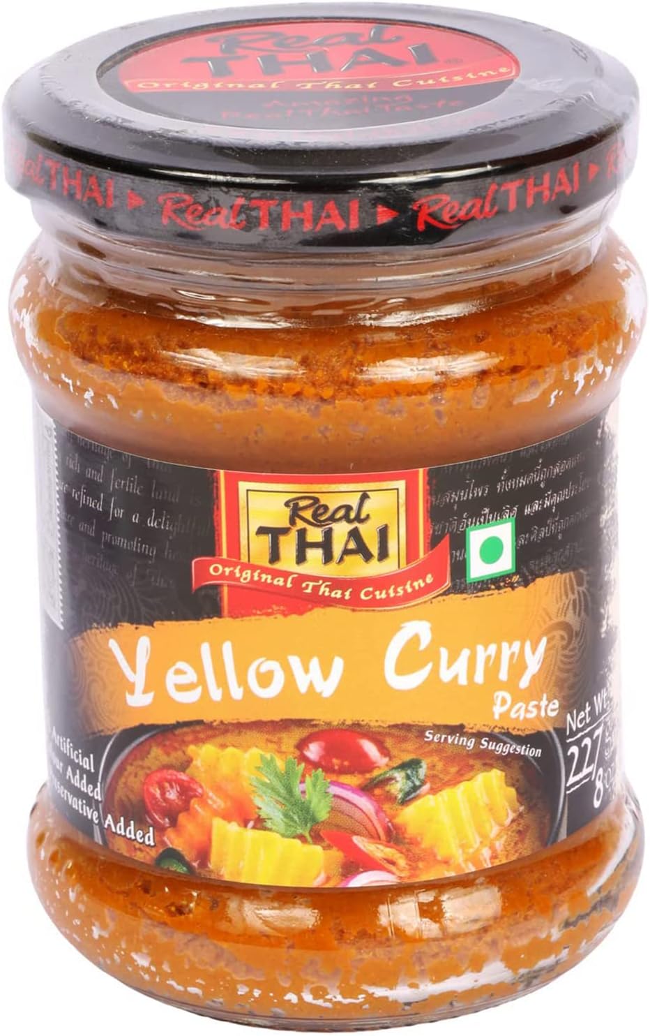 Real THAI Original Thai Cuisine Yellow Curry Paste, 8 oz ℮ 227 g