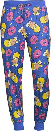 The Simpsons Homer Sprinkles Mens Lounge Jogger Pants, Blue