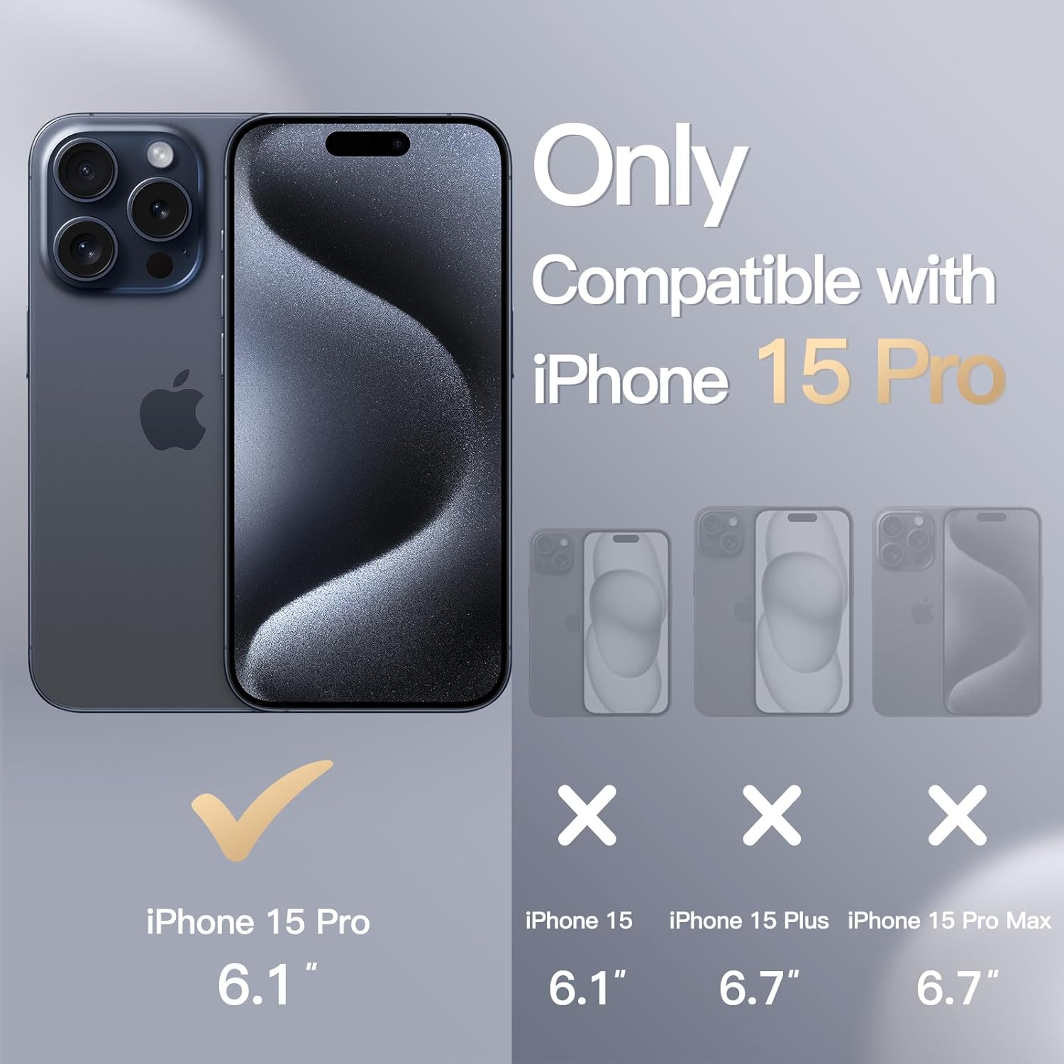 المتكامل - جيتك جراب سيليكون لموبايل ايفون 15 برو 6.1 انش حماي... - view 1