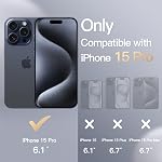 JETech Silicone Case for iPhone 15 Pro, Blue | Silky Soft Touch, Shockproof Protection, Scratch Resistant, Microfiber Lining