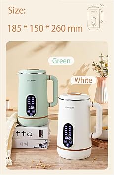 COYOUCO Soy Milk Maker, Nut Milk Maker, Automatic Almond Milk Maker 800Ml Soy Milk Maker with Keep Warm/Self-Cleaning,Green [Energy Class A]
