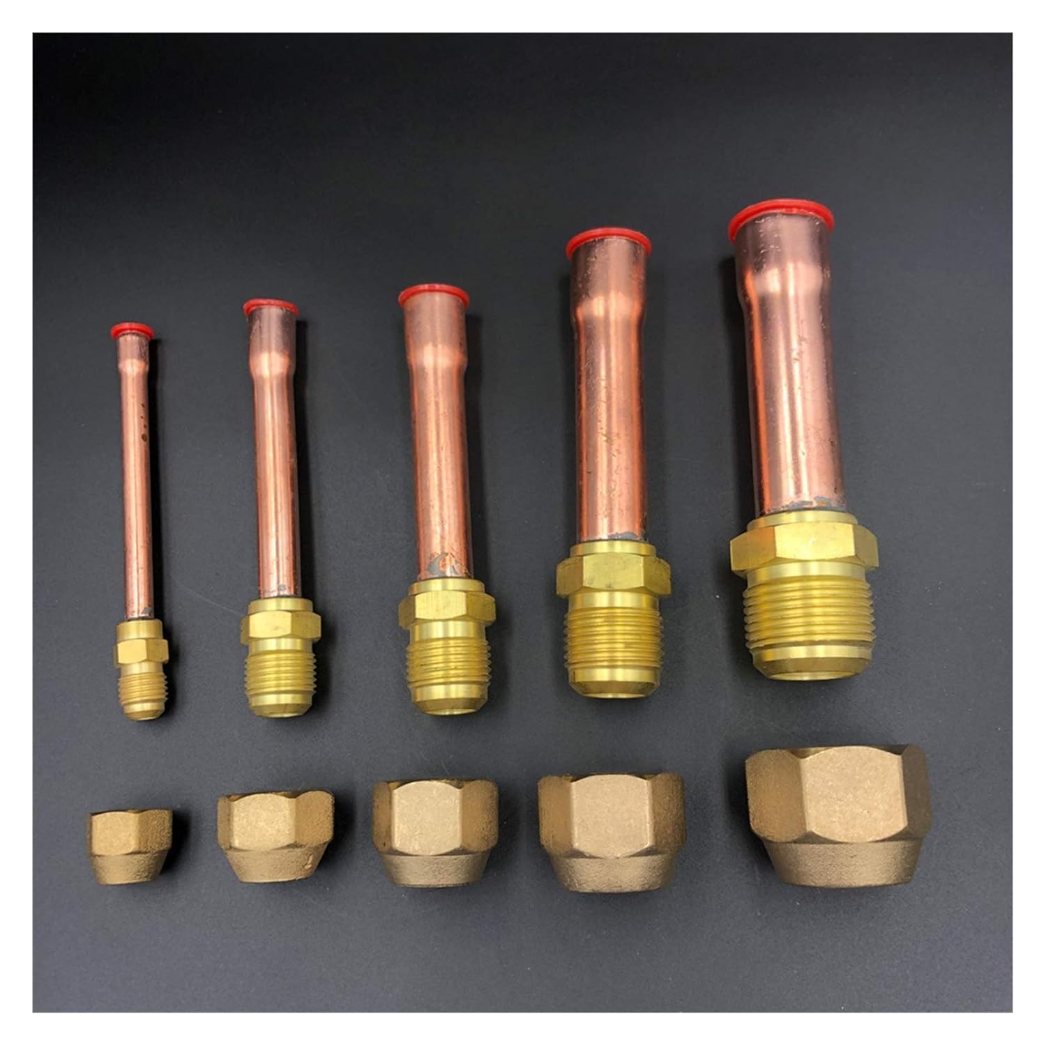 Pipe Fittings 45 Degree SAE 1/4" 3/8" 1/2" 3/4" Flared Connector with Brass Fittings for Air Conditioners (Color : with Nut, Thread Specification : Flare Fit 9.52mm OD) Fittings