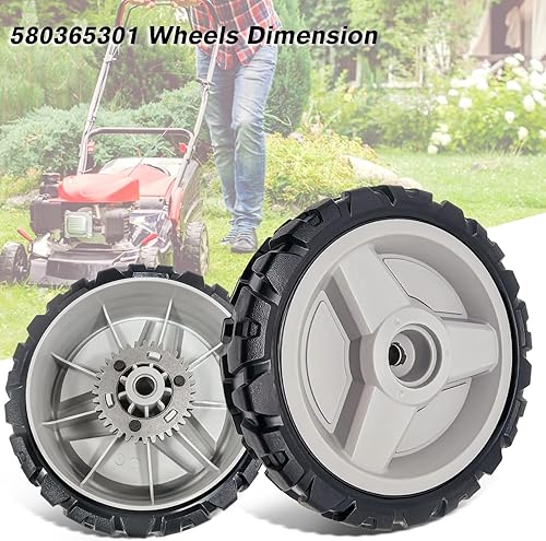 Miniatura 4 de 2 ruedas de accionamiento para cortacésped Husqvarna 580365301 593198101 compatibles con cortacésped L321AH, LC221A HU675AWD, HU700AWD, HU725AWD,