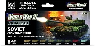 Vallejo Model Color WWIII Soviet Armour & Infantry, 0.57 Fl Oz (Pack of 8)