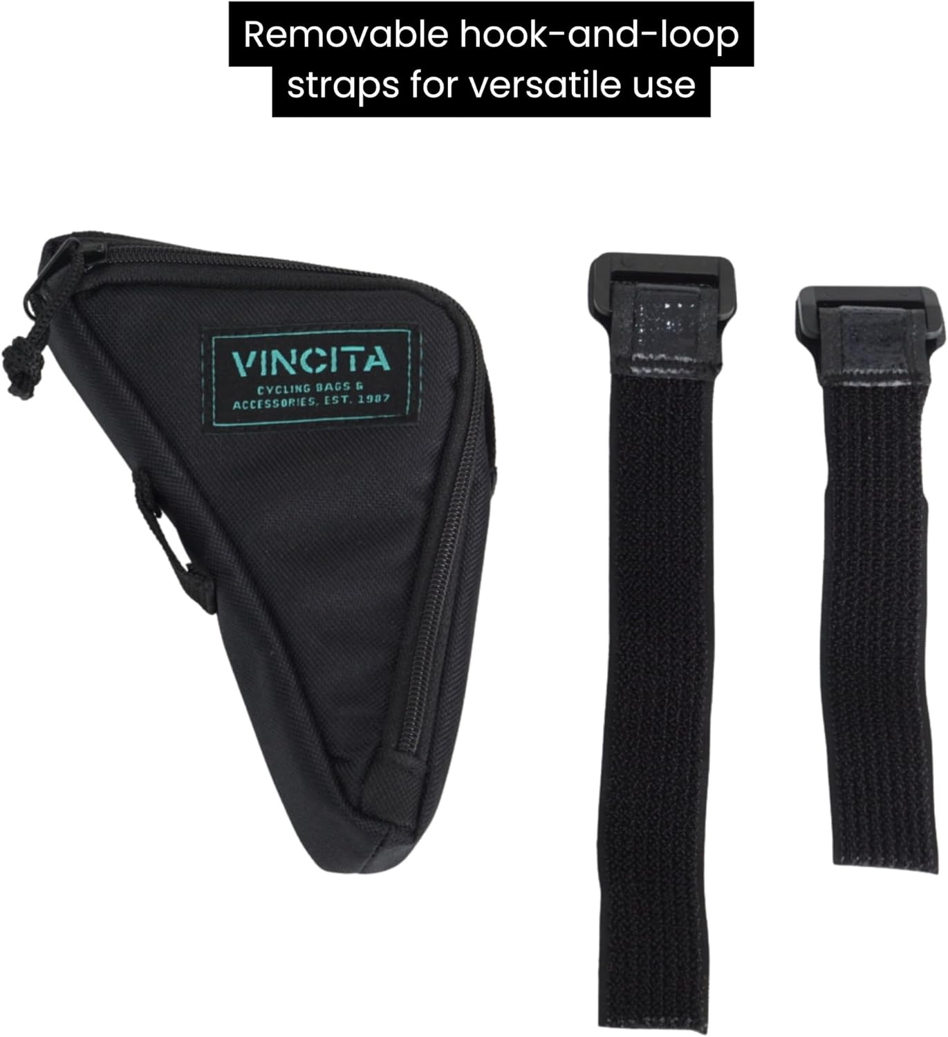 Vincita Boomerang Bag 3.0 – Frame Bag for Brompton Bike (A, C & P Line) – Anti-Slip Slim Tool Pouch with Magnetic Mount – Detachable Straps & Bright Lining – Fold-Compatible Storage (Blue)