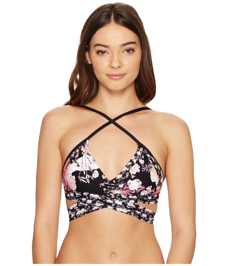 Seafolly Women's Standard Ocean Rose Wrap Bralette Bikini Top Swimsuit
