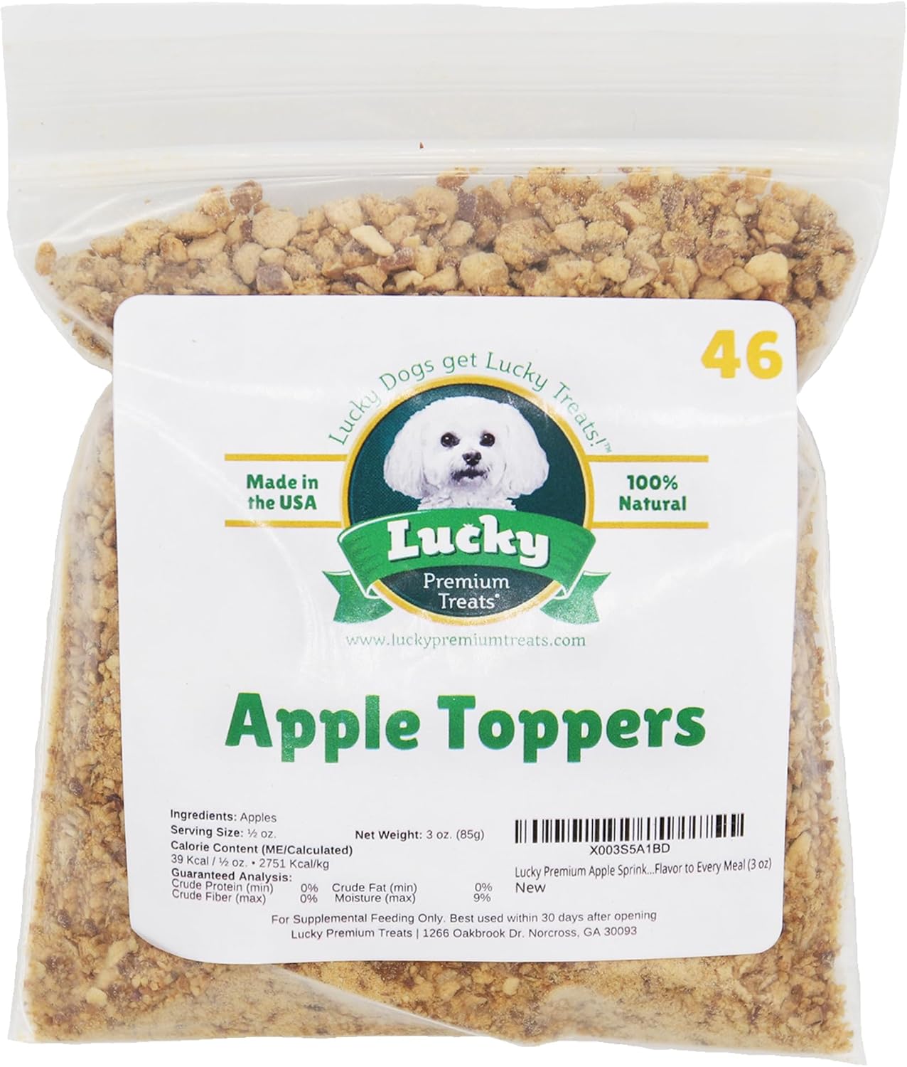 Lucky Premium Apple Sprinkles Dog Food Toppers Made with