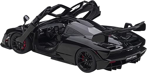 Miniatura 3 de McLaren Senna Stealth Cosmos Black con detalles de carbono modelo 1/18 de Autoart 76076