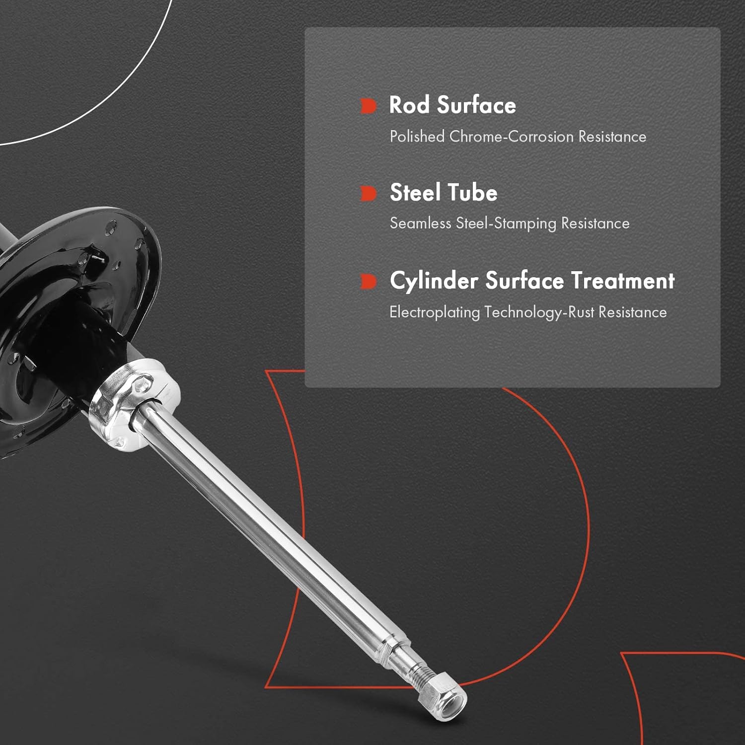 A-Premium Rear Pair (2) Strut Assembly Compatible with Toyota Camry 2004-2006, Solara 2004-2006, Avalon 2005-2006 & Lexus ES330 2004-2006, Driver and Passenger Side