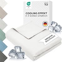 Blumtal Bambusz Hűsítő Takaró 150x200cm - Nyári Ágytakaró, Fehér - Bőrbarát, Könnyű, Légáteresztő - Oeko-Tex Tanúsított - Utazáshoz, Kanapér 1