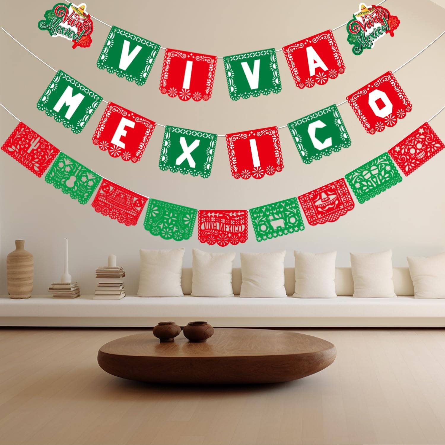 Pre-assembled Viva Mexico Banner, Decoración Viva Mexico, Mexican Independence Day Party Decorations, 16 de Septiembre Decorations