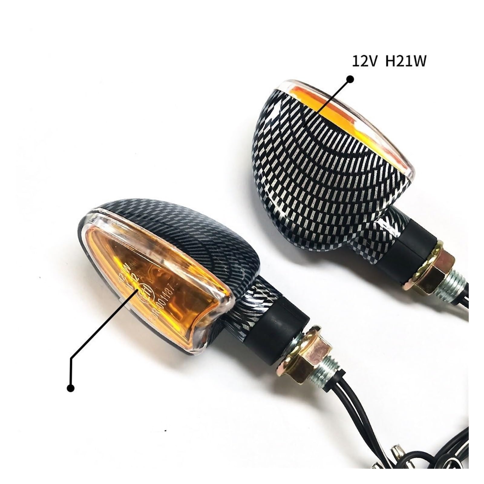 Indicatori di Direzione Moto 2 Pezzi Lampeggiante Indicatore Lampeggiante Per Hon&da Per KAW&ASAKI Per Suzuki Per Yam&aha Per har&ley Per Lampada Universale